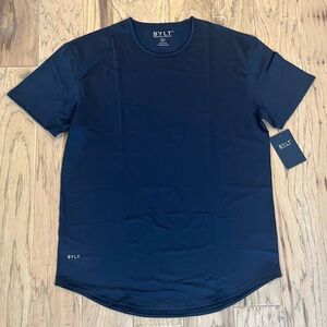 BYLT Basics Men’s Performance Short Sleeve Navy Shirt, size XL